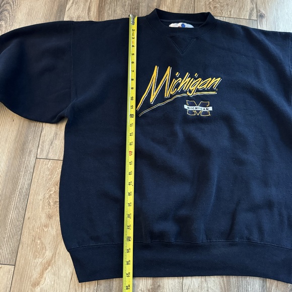 Vintage University Of Michigan Wolverines Crewneck Sweatshirt Large - Picture 5 of 7